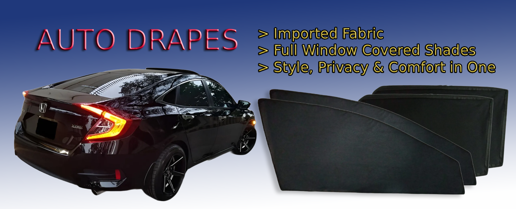 Full Windows Covered UV Protected Sunshades